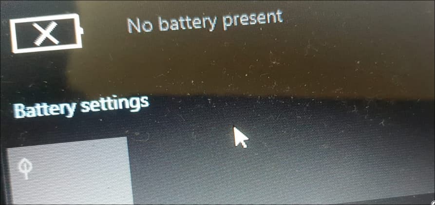 No Battery